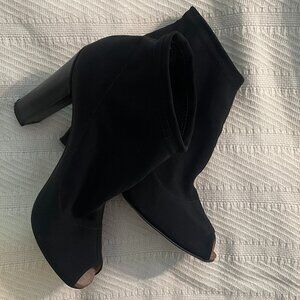 Luxury Fiori Francesi Peep Toe Booties Made In Italy High Heels Size 38 4in Heel
